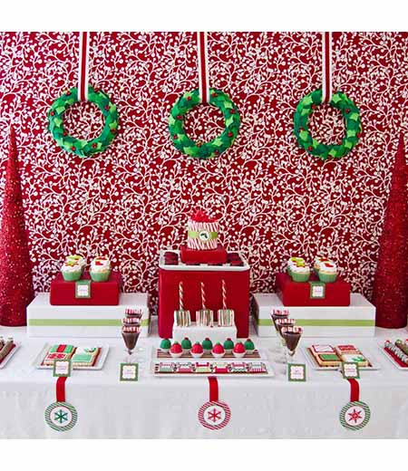 Classic Holiday Christmas Printable Party Collection - Instant Download